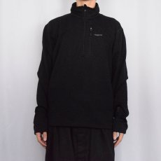 画像2: 2000's patagonia Rシリーズ R1 POLARTEC フリースプルオーバージャケット BLACK L (2)