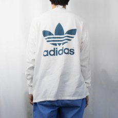 画像4: 80's adidas USA製 ロゴプリントロンT L (4)