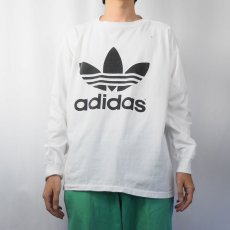 画像3: 90's adidas USA製 ロゴプリントロンT L (3)