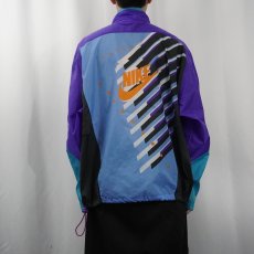 画像4: 90's NIKE 銀タグ 切り替えデザイン ナイロンジャケット XL (4)