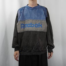 画像2: 80's Reebok SPORT ブリーチ 切り替えデザインスウェット XL (2)