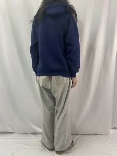 画像4: 2000's RUSSELL ATHLETIC USA製 ヘンリーネックスウェットフーディー 無地 NAVY XL (4)