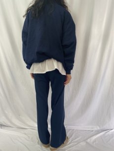 画像4: 90's TULTEX USA製 タートルネックスウェット 無地 NAVY XL (4)