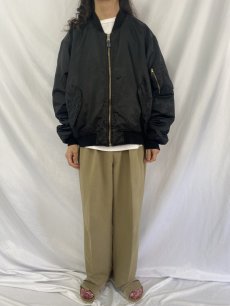 画像2: 90's〜 民間用 MA-1 フライトジャケット 2XL (2)