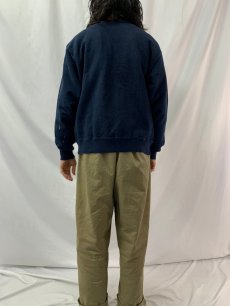 画像4: 90's Champion USA製 "NAVY ANNAPOLIS" 前V プリントスウェット XL (4)