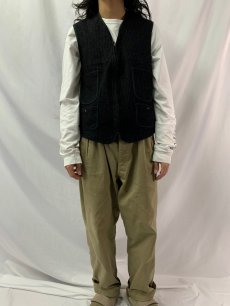 画像2: 80's Woolrich USA製 メルトンベスト SIZE42 (2)