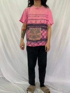 画像2: 90's Ocean Pacific 有刺鉄線プリントTシャツ L (2)