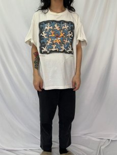 画像3: 90's M.C. Escher USA製 騙し絵アートTシャツ XL (3)