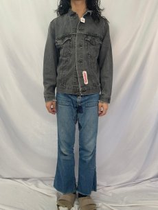 画像2: 90's Levi's 75505 CANADA製 ブラックデニムジャケット SIZE38 (2)