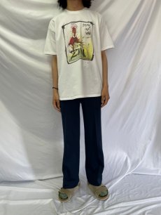 画像2: 90's〜 Ralph Steadman "Cardinal Zin" アートプリントTシャツ L (2)