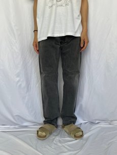 画像2: 90's Levi's 501 USA製 "サルファブラック" ブラックデニム W34 (2)