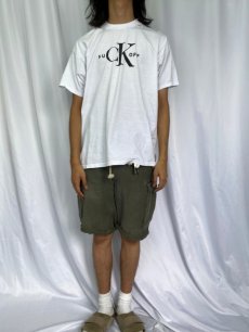 画像2: 2000's "FUCKOFF" パロディプリントTシャツ XL (2)