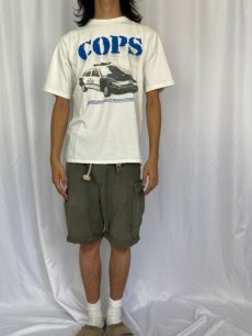 画像2: 90's COPS USA製 テレビ番組 プリントTシャツ L (2)