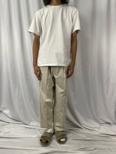 画像2: 90's POLO Ralph Lauren USA製 "POLO CHINO" 2タック チノトラウザーズ W34 (2)