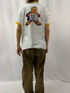 画像4: 70's Champion USA製 "HARVEY WALLBANGER?" 染み込みプリントリンガーTシャツ (4)