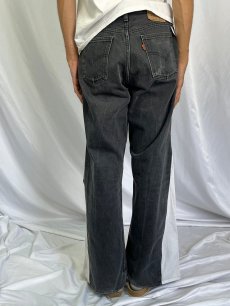 画像4: 90's EURO Levi's 615 リメイク ブラックフレアデニム W32 (4)