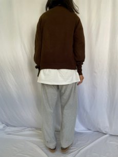 画像4: 70〜80's IZOD LACOSTE ロゴワッペン アクリルニットカーディガン M  (4)