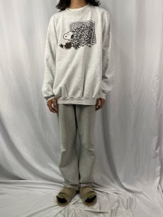 画像2: 90's〜 SNOOPY キャラクタープリント ラグランスウェット 2XL (2)