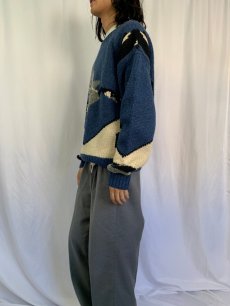 画像3: 80〜90's Woolrich 鴨柄 ウールニットセーター (3)