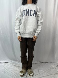 画像2: 90's USA製 REVERSE WEAVE TYPE "UNCA" プリントスウェット XL (2)