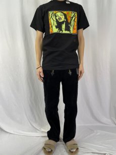 画像2: 90's KOZIK アートプリントTシャツ BLACK M DEADSTOCK (2)