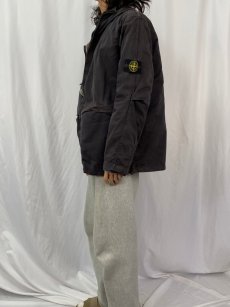 画像3: 90's STONE ISLAND Paul Harvey期 ITALY製 "Raso Gommato" ライナー付き ガーメントダイ コットンフードジャケット XL (3)