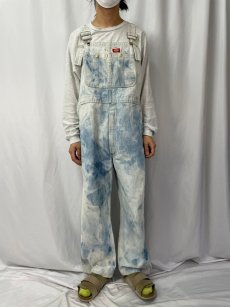 画像2: 90's〜 Dickies USA製 ブリーチデニムオーバーオール SIZE44 (2)