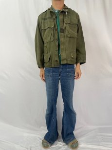 画像2: 60's FRENCH MILITARY HBT パラトルーパージャケット 2nd SIZE46 (2)