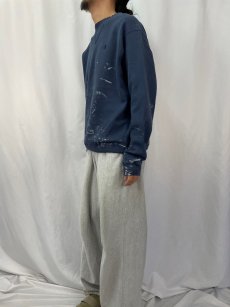 画像3: Champion 前V ペンキペイントスウェット NAVY M (3)