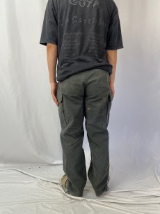 画像4: 90's GERMAN ARMY ブラックモールスキンカーゴパンツ W31 (4)