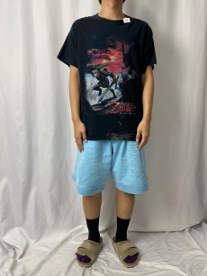 画像2: 2000's ZELDA "Twilight Princess" ゲームキャラクタープリントTシャツ BLACK L (2)