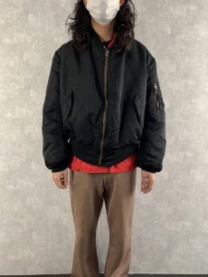 画像2: 90's〜 ALPHA INDUSTRIES,INC. 民間用 MA-1 フライトジャケット XL (2)