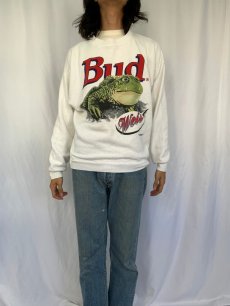 画像2: 90's Budweiser USA製 ビールメーカープリントスウェット XL (2)