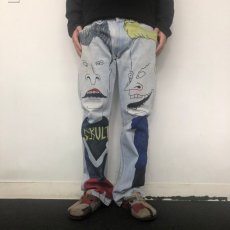 画像2: Levi's 506 "Beavis＆Butt-Head" ハンドペイント デニムパンツ W35 (2)