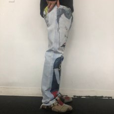 画像3: Levi's 506 "Beavis＆Butt-Head" ハンドペイント デニムパンツ W35 (3)