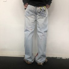 画像4: Levi's 506 "Beavis＆Butt-Head" ハンドペイント デニムパンツ W35 (4)