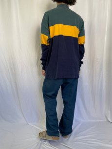 画像4: 80's〜 L.L.Bean USA製 マルチボーダー柄 ハイネックスウェット XL (4)