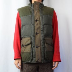 画像2: Eddie Bauer "EB550 FILL POWER" 切り替え キルティングダウンベスト L (2)