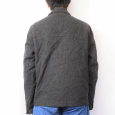 画像3: 2000's GAP ウール×ナイロン ジップジャケット GRAY M (3)