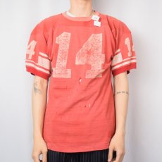 画像2: 60's〜 "14" ナンバリング フットボールTシャツ  (2)