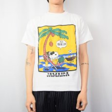 画像2: SNOOPY "JAMAICA" キャラクタープリントTシャツ L (2)