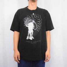 画像2: ⁡90's HAROLD EDGERTON "Gussie Moran" Stroboscope アートプリントTシャツ BLACK L (2)