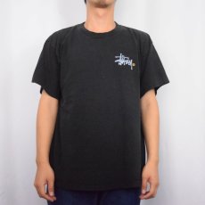 画像3: 90's STUSSY USA製 ロゴプリントTシャツ BLACK XL (3)