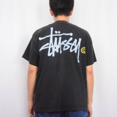 画像4: 90's STUSSY USA製 ロゴプリントTシャツ BLACK XL (4)