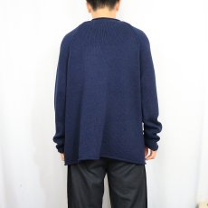 画像3: POLO Ralph Lauren ロールネック コットンニットセーター NAVY M (3)