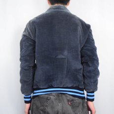 画像3: 90's DeLONG USA製 中綿入り コーデュロイスタジャン NAVY M (3)