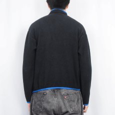 画像3: 90's Patagonia USA製 ハーフジップ フリースプルオーバージャケット BLACK L (3)