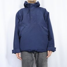 画像2: GAP フリースライナー ナイロンアノラックパーカー NAVY M (2)