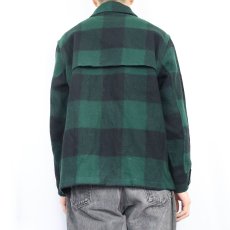 画像3: 70's Woolrich USA製 バッファローチェック柄 ウールジップジャケット L (3)