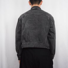 画像4: Levi's ブラックデニムジャケット M (4)